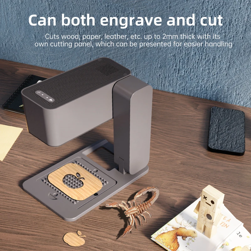 MR.CARVE C1 Fully Automatic Laser Engraving Machine Portable Foldable Wood/Paper/Leather Pattern DIY Engraving Machine