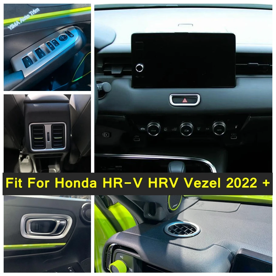 

Matte Interior Door Handle Wrist / Window Lift Button / Warning Light Switch Cover Trim For Honda HR-V HRV Vezel 2022 Accessory