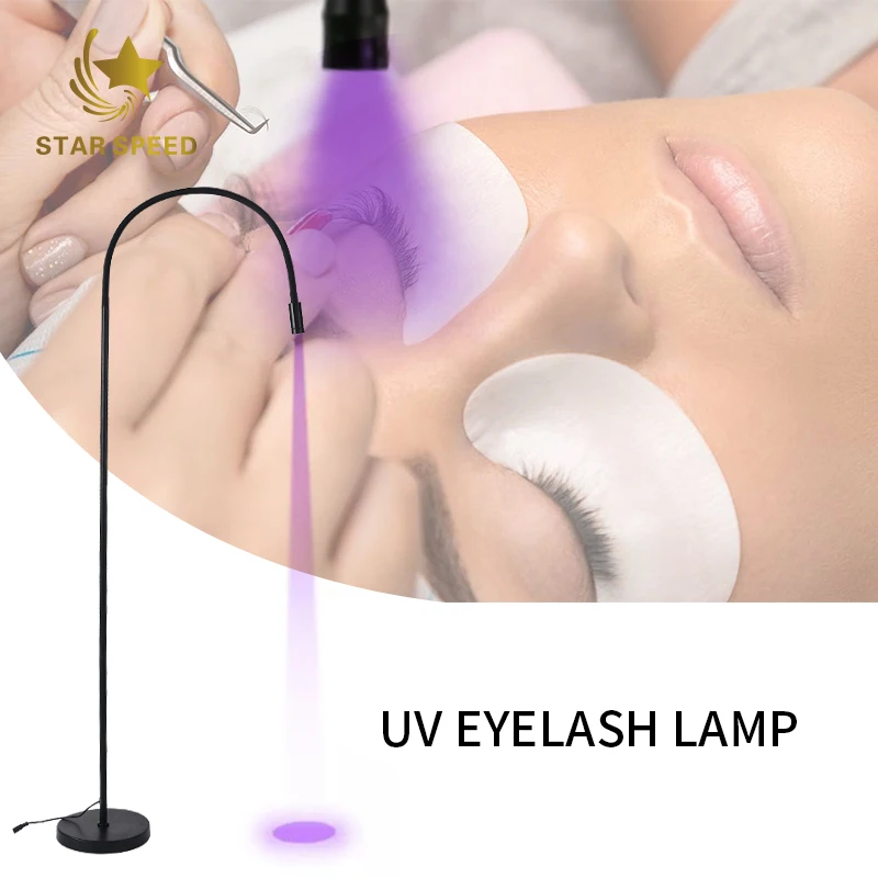 Star Speed Beauty Salon Use Adjustable Longer UV Gel Dryer Floor Nail Light False Eyelash LED Lamp with Foot Pedal