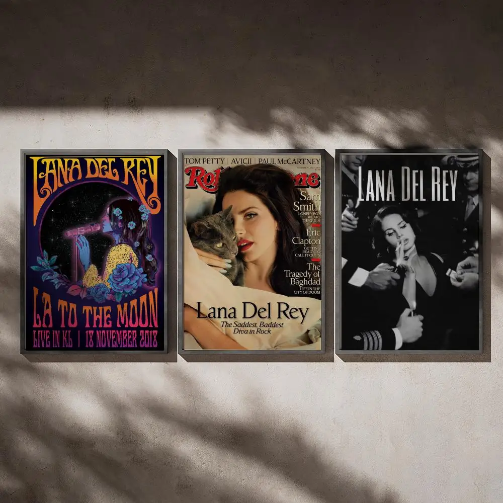Póster de cantante L-Lana Del Rey, arte HD, pared adhesiva, impermeable, hogar, sala de estar, dormitorio, Bar, decoración estética