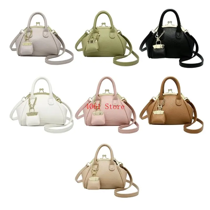 

All-Matching Shoulder Bag for Woman Satchel Bag Kiss Lock Crossbody Bag Trendy Handbag Retro Bag