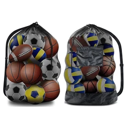 Borsa per pallone da calcio in rete borsa per basket con coulisse Extra Large con tasca con cerniera borsa per rete da calcio per pallavolo borse da palestra