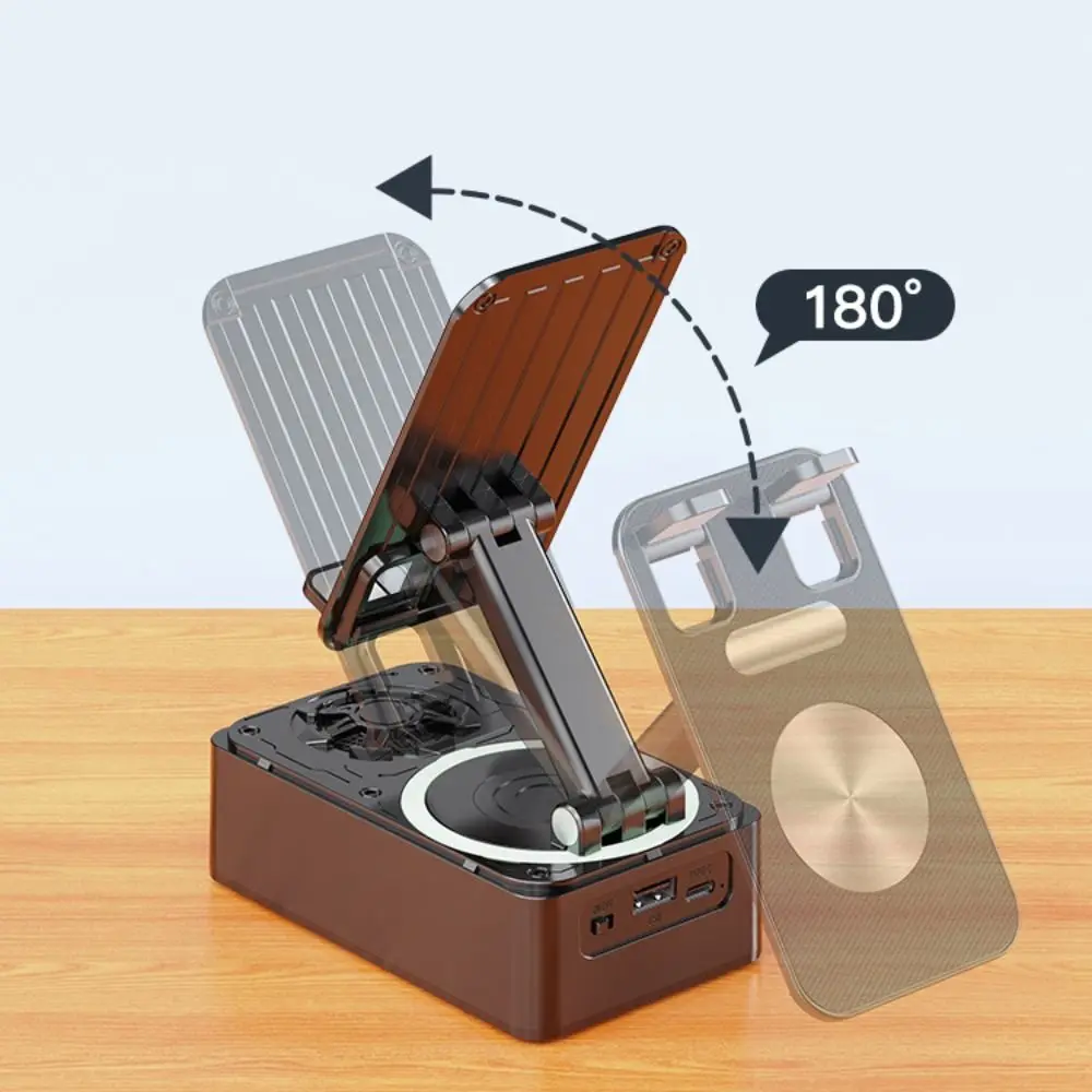 Foldable 3 in 1 Phone Holder Rotating Multi-Function Bluetooth Speaker Phone Stand Portable Anti-Slip Pads