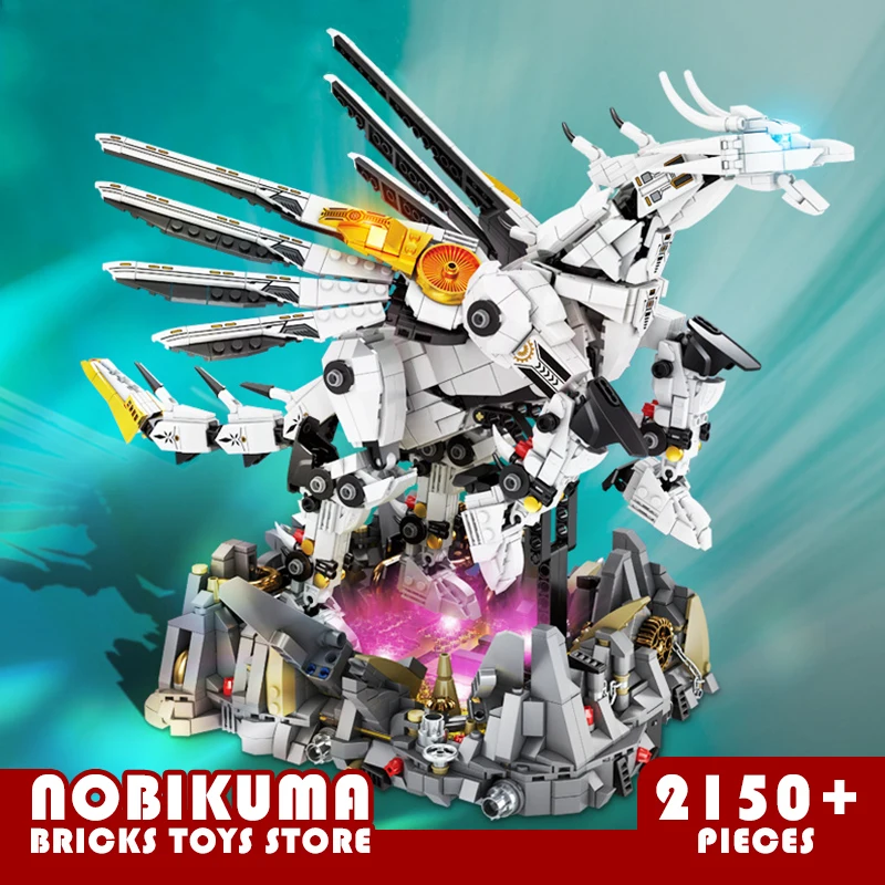 Mecha Sky Horse Bricks MOC Set Anime Animal Building Block Plastic Model Action Figures Puzzle Toys for Kids Adult Boy Gifts DIY