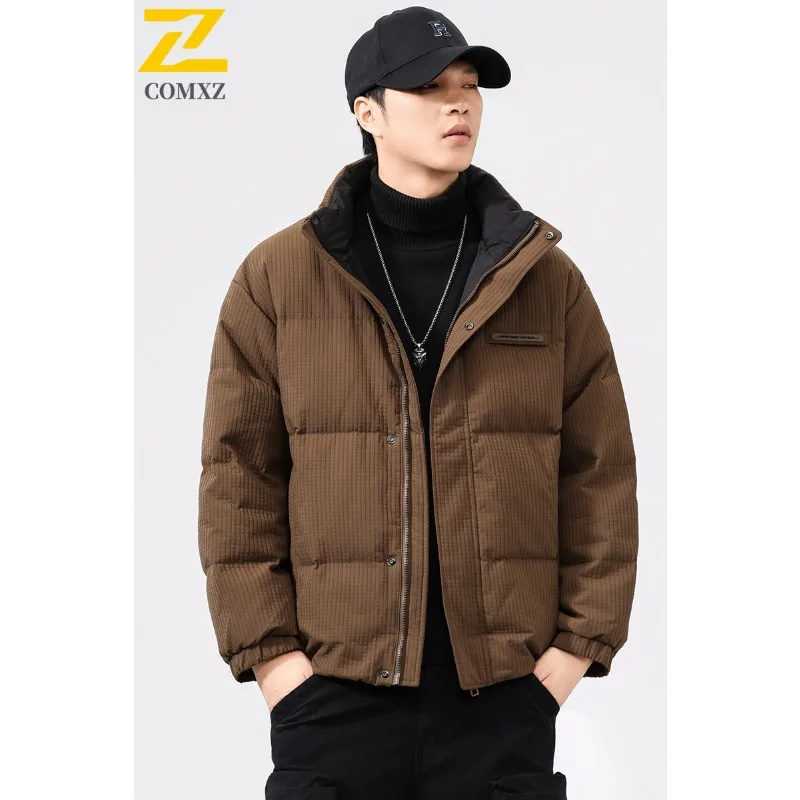 Waterproof Down Jacket Fashionable Korean Style Windproof Skiing Puffer Jacket Street High Quality Winter Jacket Men's Clothing