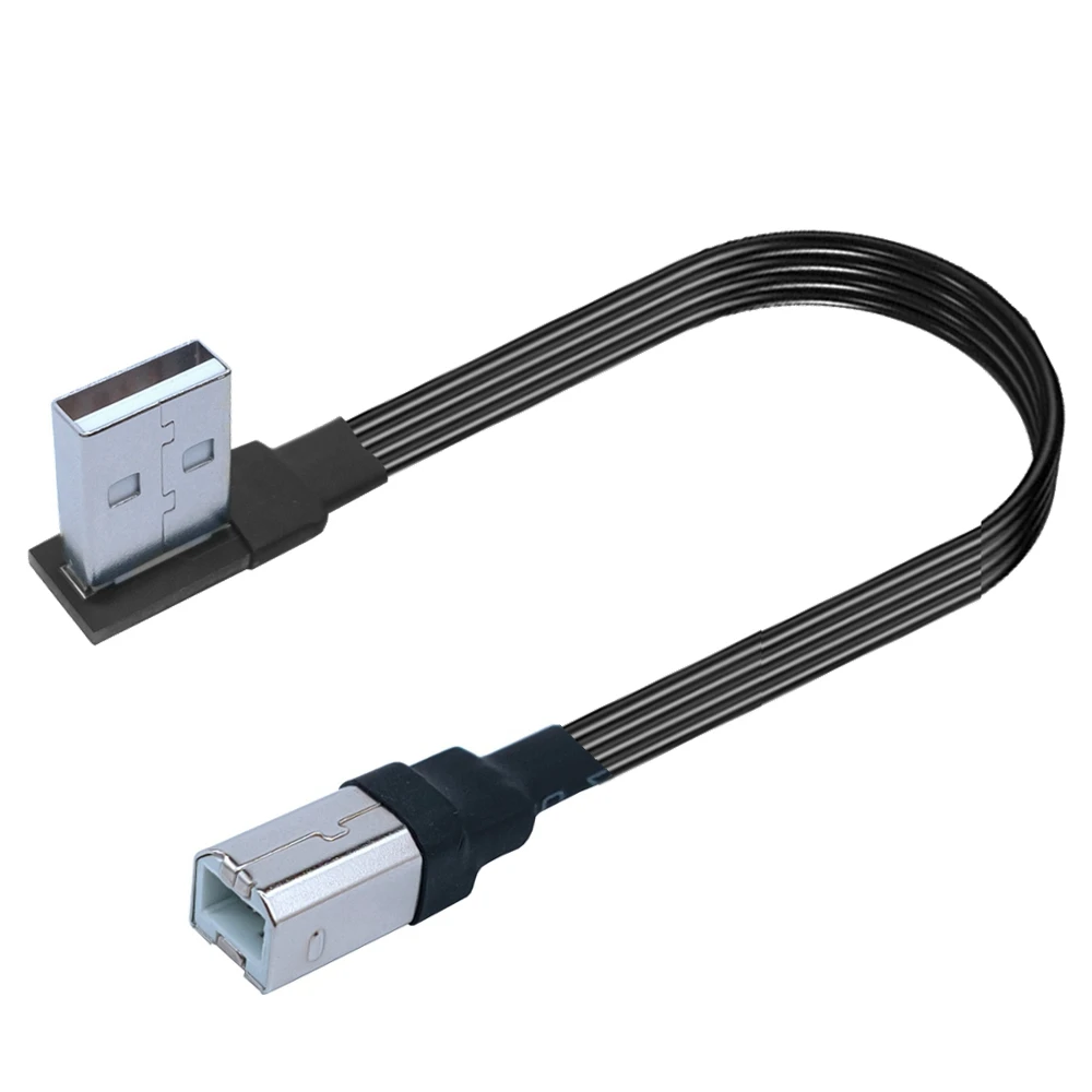 5CM-3M Right Angled USB 2.0 A Male to  straight B Male 90 degree Printer Scanner computer Cable 10CM 20CM 30CM 50CM 1M 2M