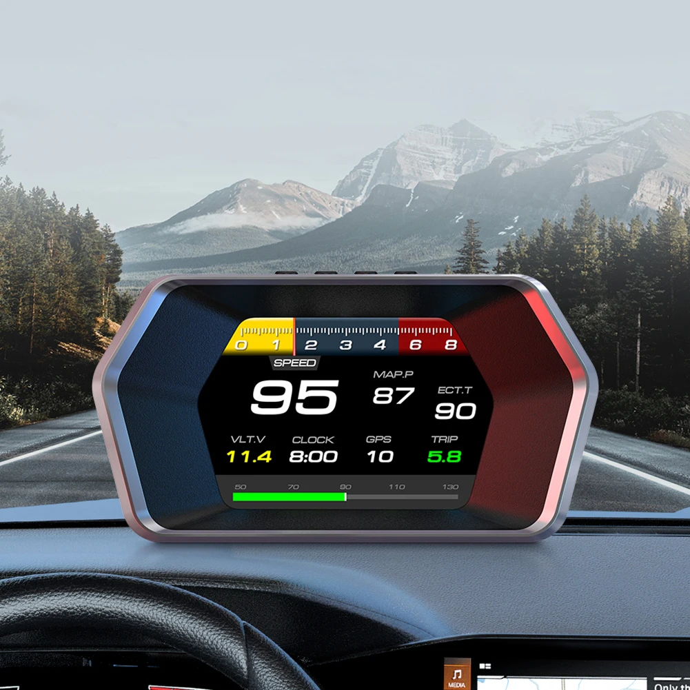 

Цифровой спидометр с проекционным дисплеем (HUD) и двойной системой GPS/Bluetooth для большинства автомобилей