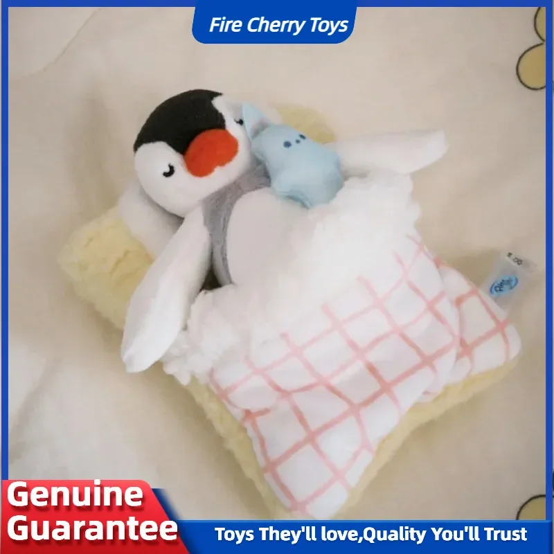 Muñeco de pingüino básico Pingu Pinga auténtico, juguetes Kawaii, almohada para dormir para niñas, muñeco de peluche de postura de pie grande, regalos de navidad
