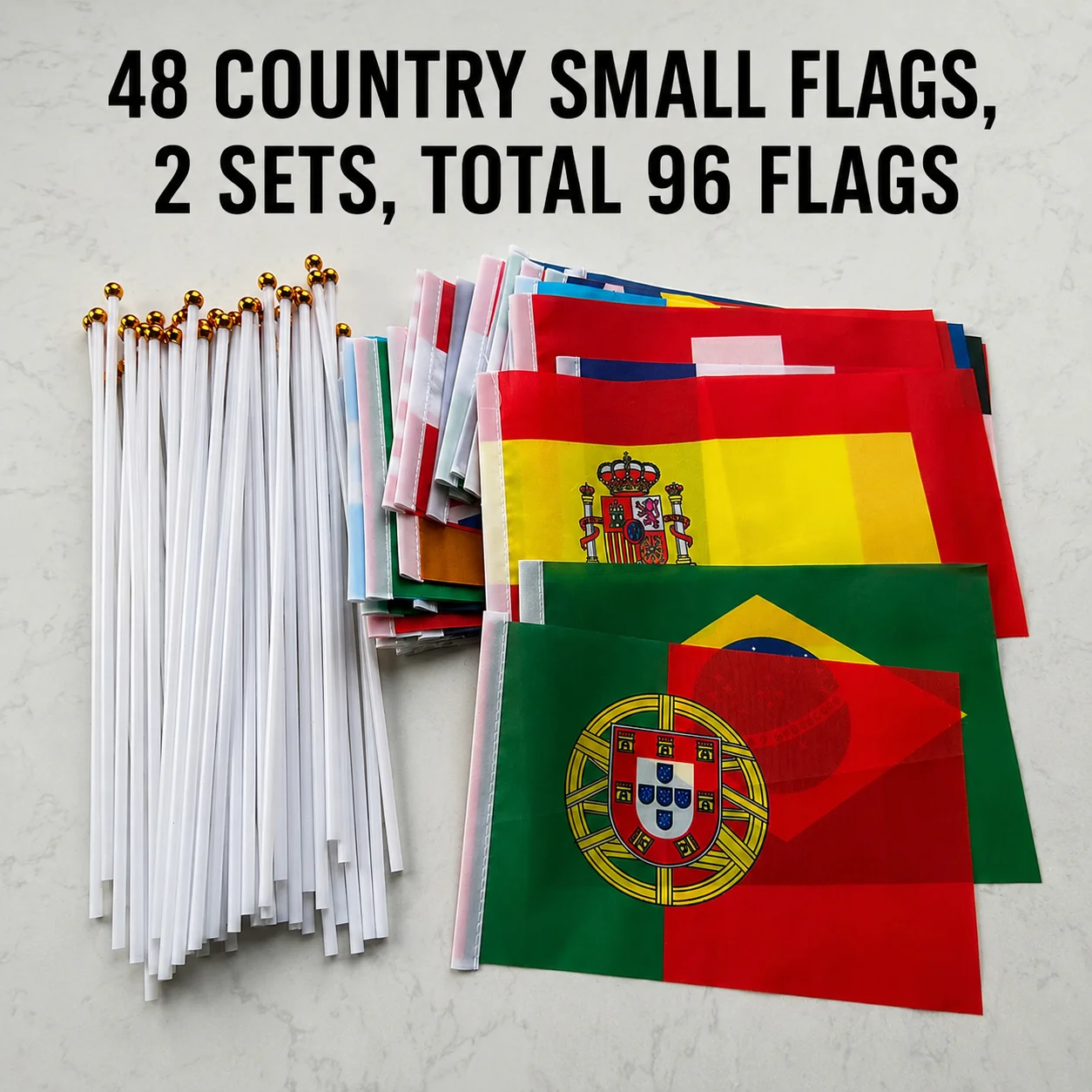 2026 world Country  hand Flag 14x21cm 48pcs Football cup Countries Flag Bunting National String Banner Event Garlands decoration