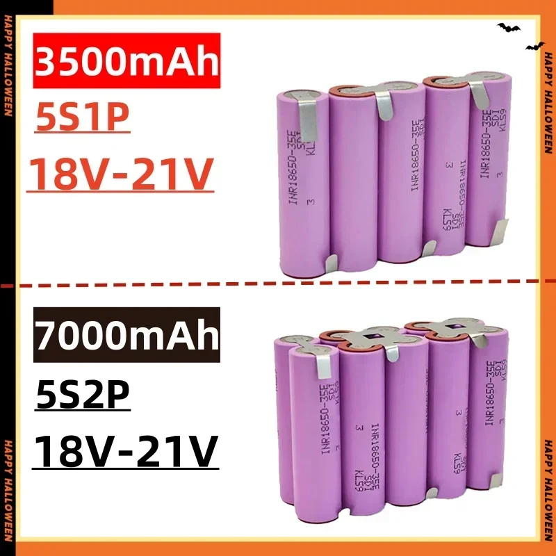 Original 18650 battery pack 2S 3S 4S 5S 6S 3500mAh 7000mAh 7.4V 12.6V 14.8V 18V 25.2V 29.6V for screwdriver battery welding18650