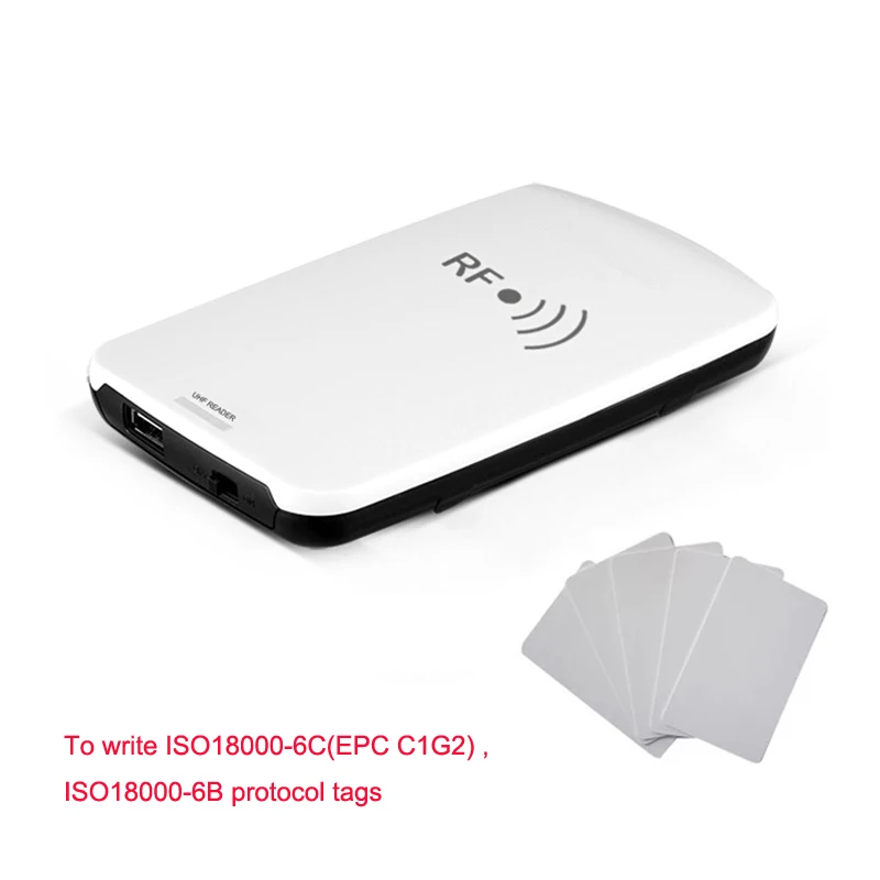 GEN2 USB portable UHF RFID desktop reader writer identify tags integrated reader with cards optional