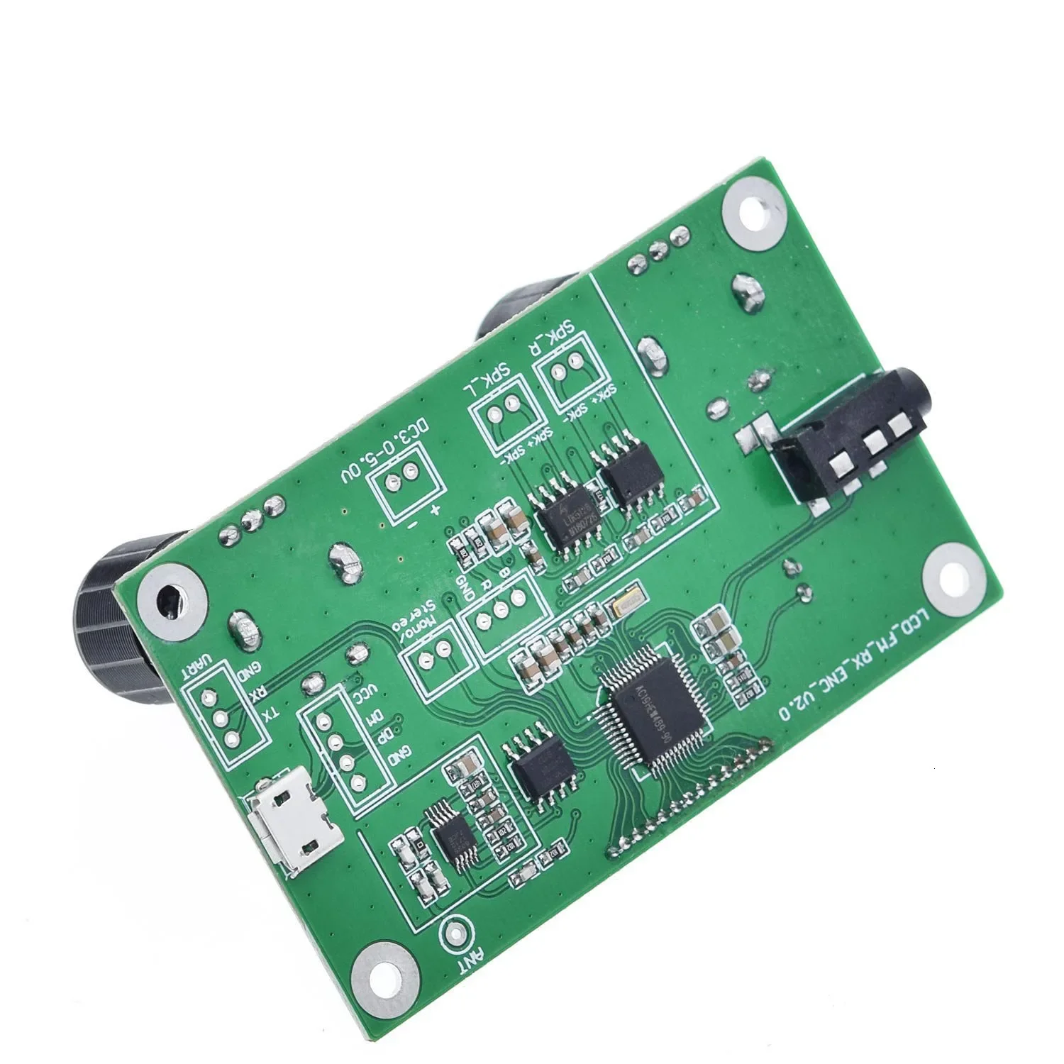 FM Radio Receiver Module Frequency Modulation Stereo Receiving PCB Circuit Board With Silencing LCD Display 3-5V LCD Module