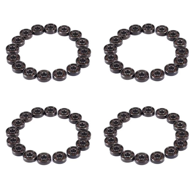 64 ชิ้น 608 แบริ่ง 8X22x7 มิลลิเมตร ABEC-11 Hybrid 6 สีขาว Zro2 ลูกสเก็ตบอร์ดแบริ่งสเก็ตอินไลน์ Roller