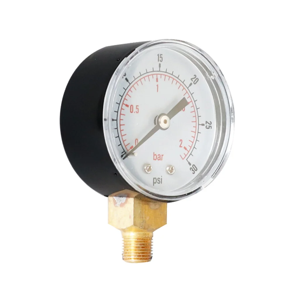 

Pressure 0-30 Psi 0-2 Bar Npt Thread Mini Air Compressor Water Oil Gas Brass Industrial Testing Tool Repair Gauge Bar