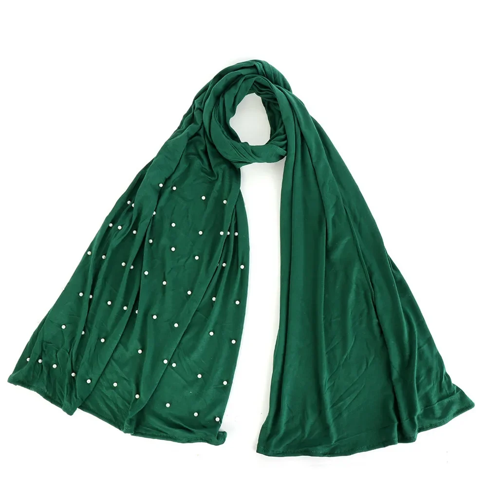 

Новые хиджабы, мусульманский исламский шарф, шарфы для женщин, мягкие однотонные шали, бусины, банданы, повязка на голову, Bufanda, платок, тюрбан