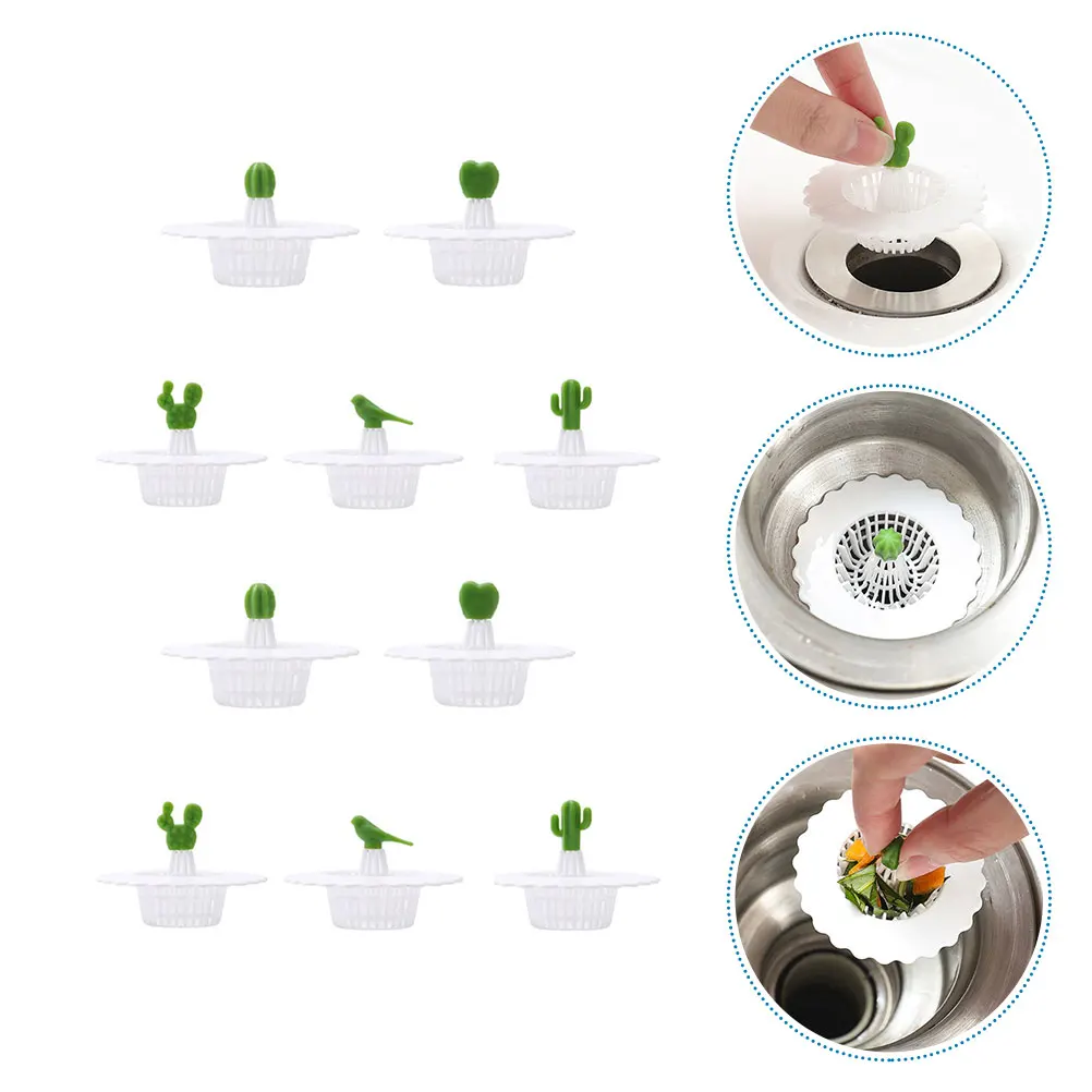 

10 Pcs Drain Covers for Kitchen Bathroom Sink Filter Preventing Clogs Mesh Floor Leakage Hair Catcher Drainage System