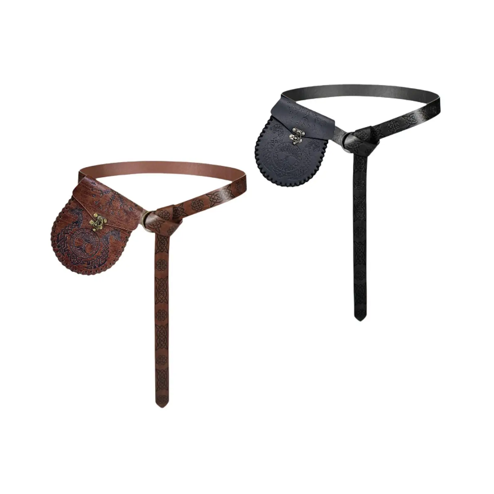 حزام القرون الوسطى من جلد البولي يوريثان مجموعة حقيبة قابلة للتعديل إكسسوار زي عتيق للمرحلة التنكرية دعائم صور الحفلات #3