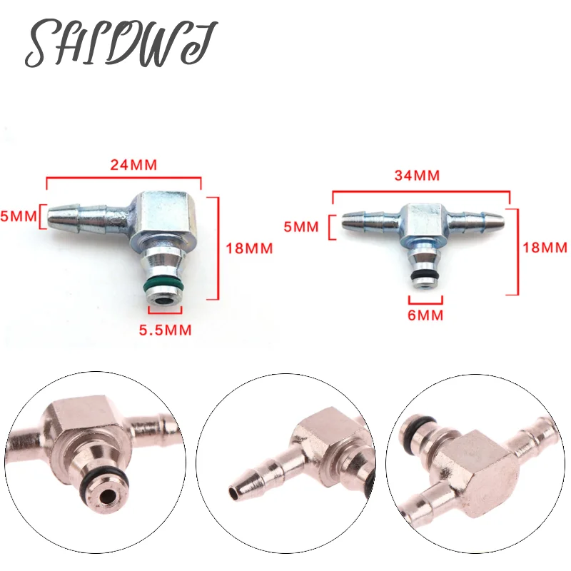 Diesel Common Rail Injector Oil Return Tube Pipe Connect Joints Seal Rings T-way L-way For 110