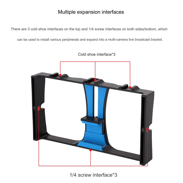 Camera Handheld Camera Stand Mobile Phone Video Live Video Rabbit Cage Follow-up Stabilizer