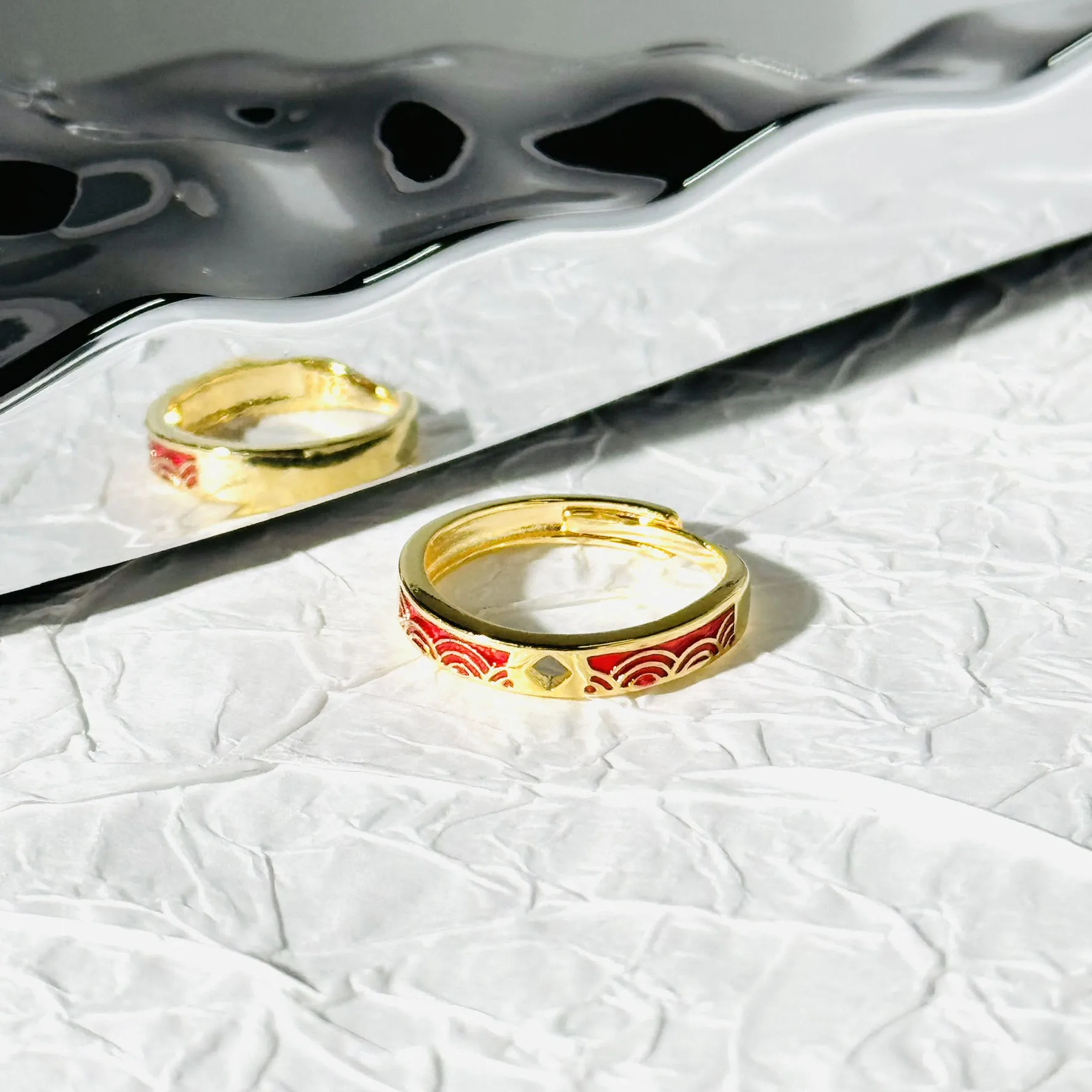 New product year after year: Fish Couple Ring, Women's Commemorative Celebration, Good Luck, Adjustable Opening Pair Ring