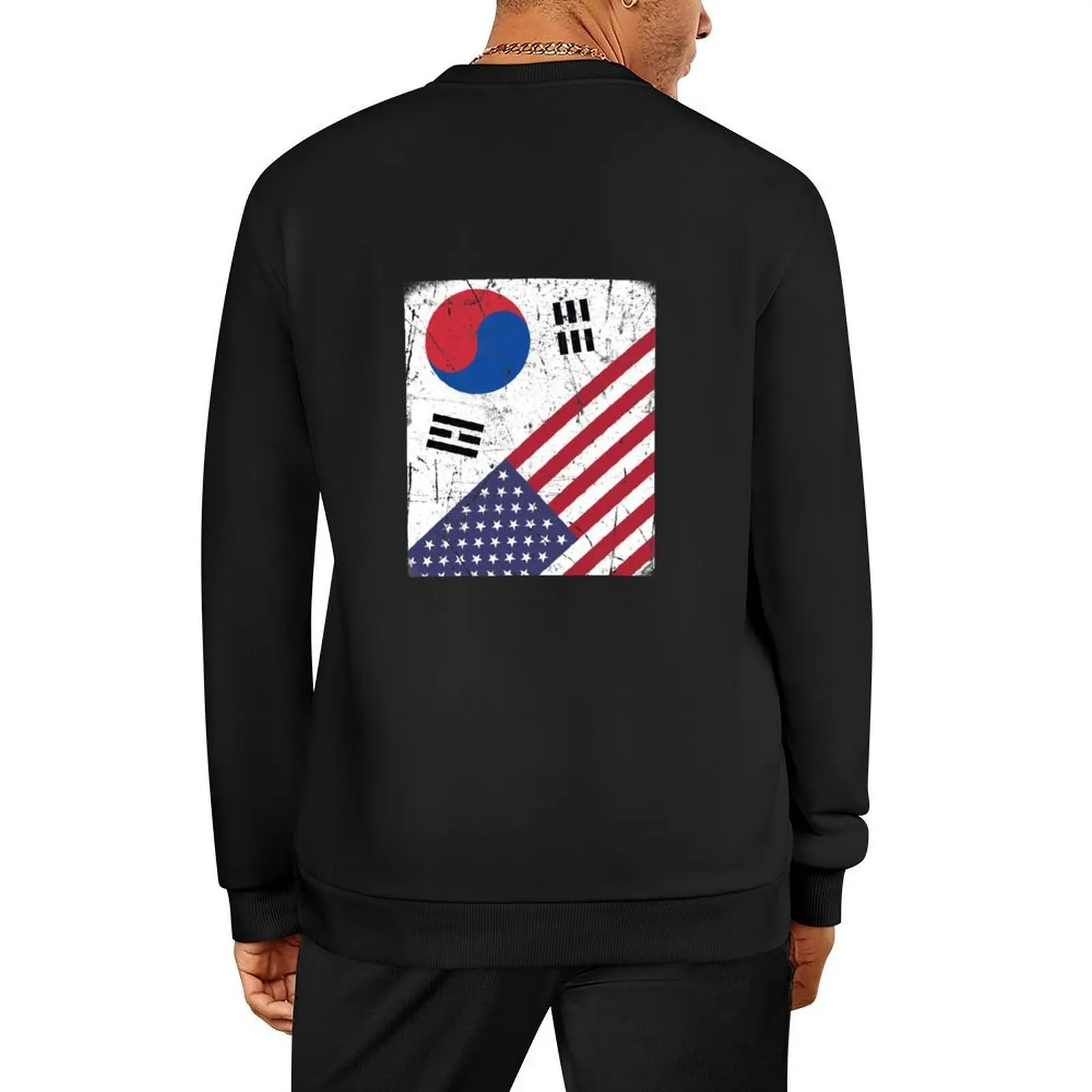 

South Korea Flag Korean American Apparel Pullover autumn men wear graphic t shirts men korean style clothes men's sweatshirt