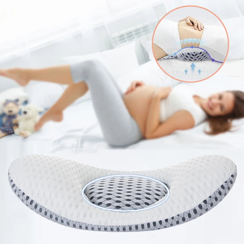 Pregnant Women Pillow 3D Waist Buckwheat Sleep Pillow Bed Back Pillow  lumbar Support Lumbar For Home Prevent Muscle Strain