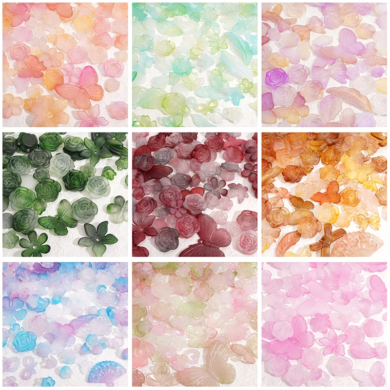 20g Acrylic Frosted Two Color Interval Beads Random Assortment For DIY Bracelets Necklaces Jewelry Making Accessories