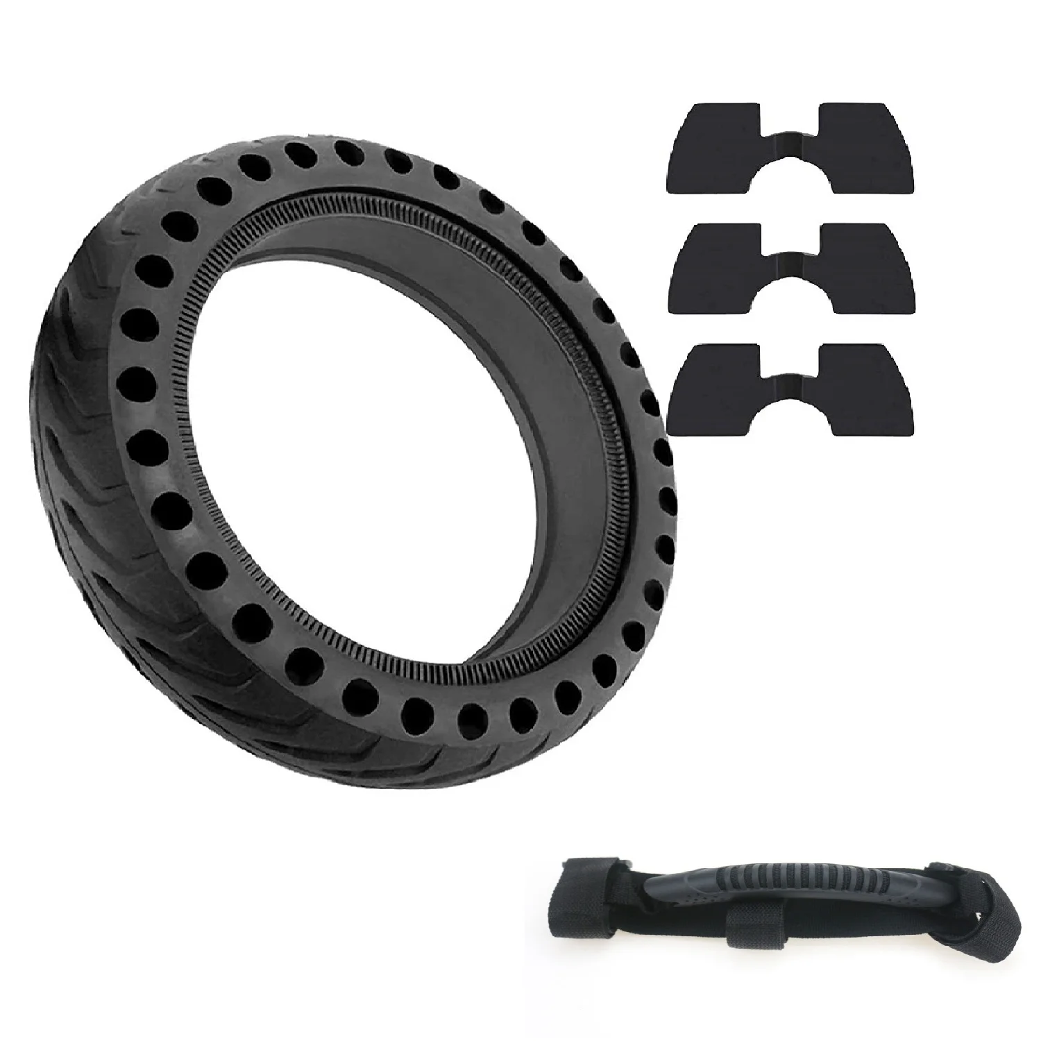 

Honeycomb Rubber Damping Solid Tire 8.5 Inch Front/Rear Tire Wheel Replacement for Xiaomi M365 Electric