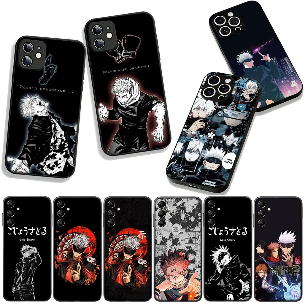 Для Samsung Galaxy A12 A14 A31 A41 A50 A51 A6 A7 A70 A71 A72 A21S M56 M15 Note 20 9 8 10 Чехол Anime Jujutsus Gojo Satoru Kaisens