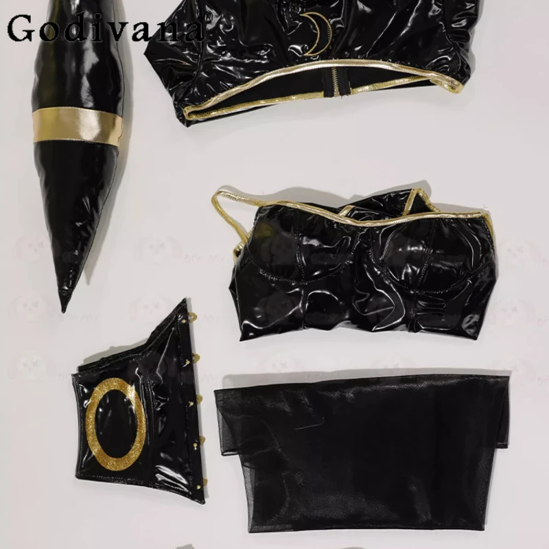 Mono femenino, ropa de Halloween, disfraz de Cosplay Sexy de Anime Kawaii para mujer, mono de cuero de conejito Umbreon, calcetines, traje con diadema