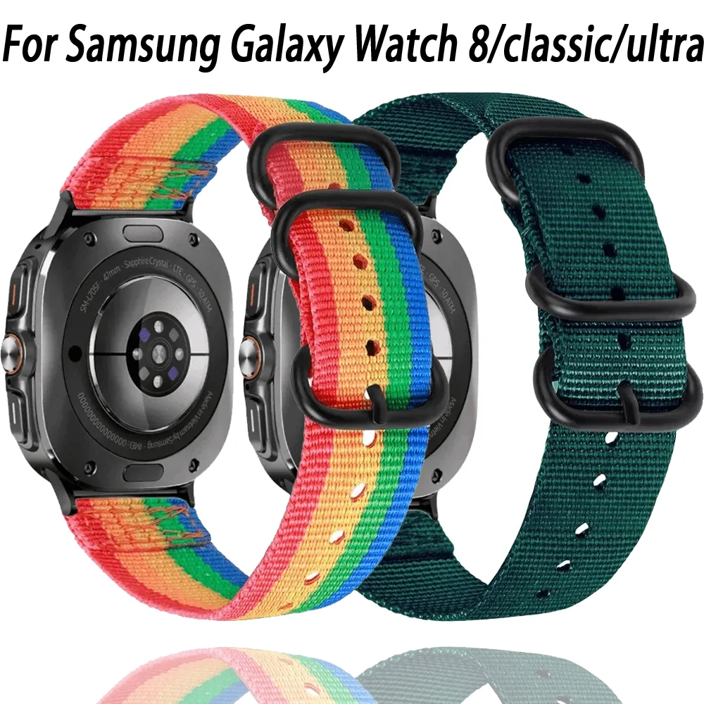 Nylon Loop Soft Bracelet For Samsung Galaxy Watch 8 44mm 40mm 8 classic 46mm Bracelet For Galaxy Watch Ultra 2025 47mm Wristband