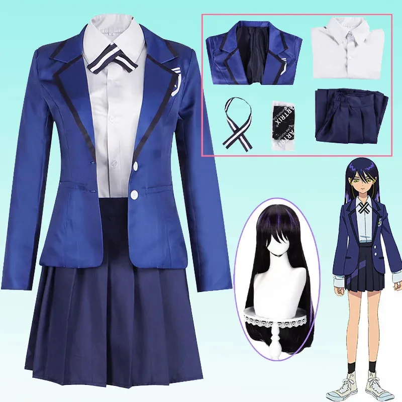 

Anime Gundan nyaan cosplay ggggx costume nyaan JK school uniform dress wig suit Halloween cos outfit for girl woman