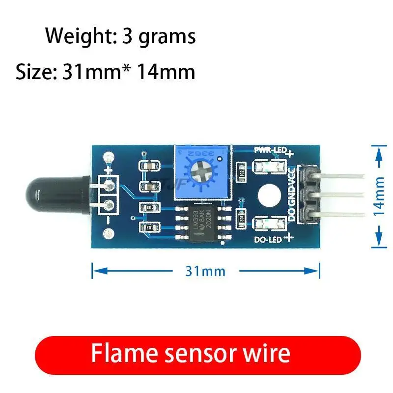 DC 3.3 V-5 V Infrarood 3 Draad Vlamdetectie Sensor Module IR Vlam Sensor Module Detector Smartsense voor Arduino