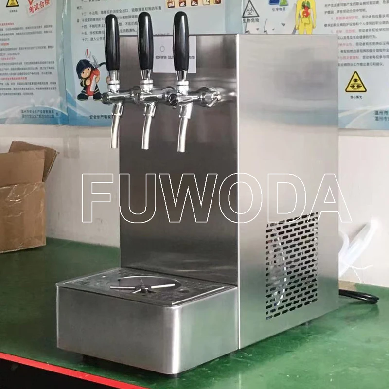 Soda Making Machine Cold Carbonated Beverage Machine 220V With 3 Taps Electric Soda Water Machine