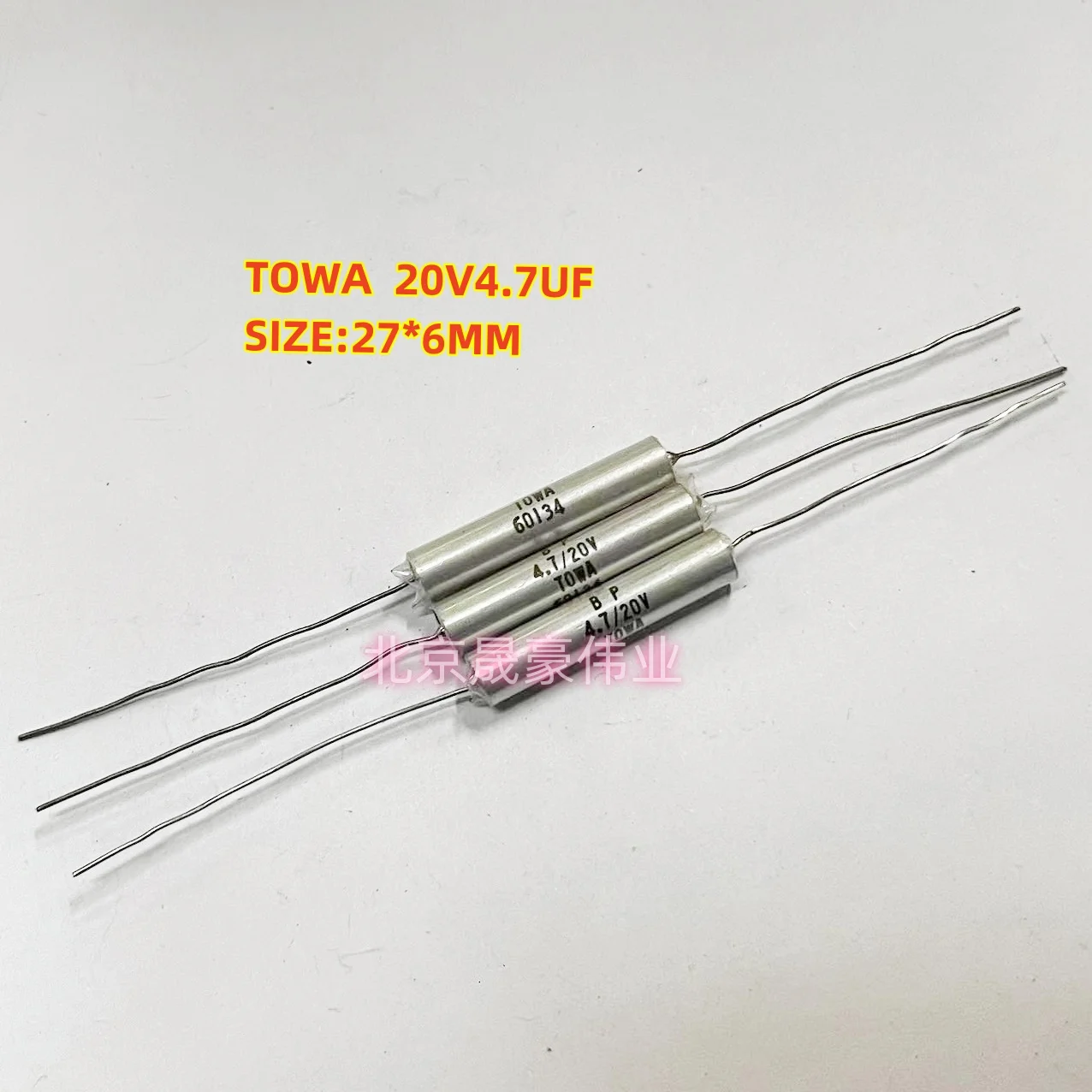 1pcs 20V4.7UF Axial Silver Shell Tantalum Capacitor 4.7UF20V BP Non-polar Electrolytic Capacitor