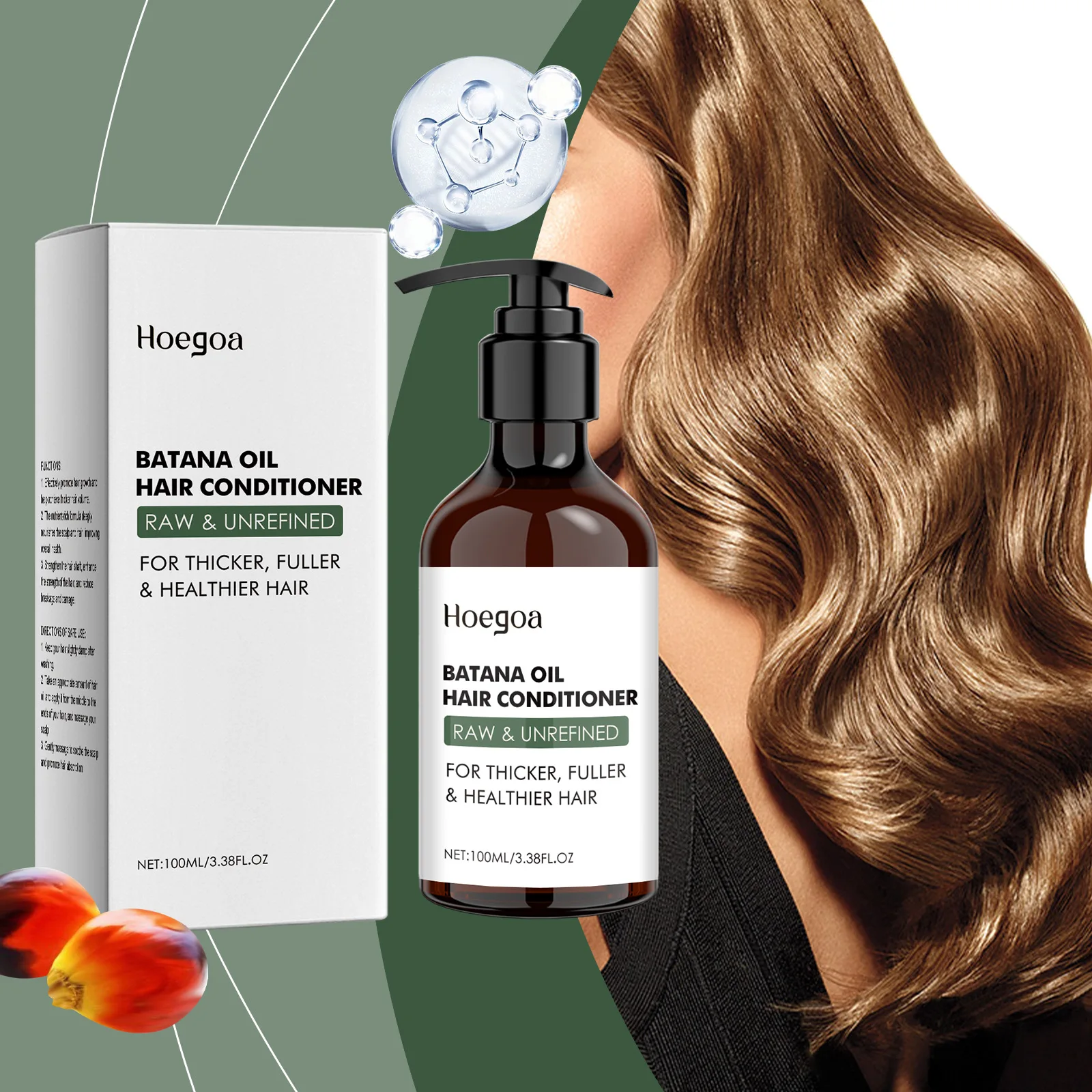 

Hoegoa Batana Oil Hair Conditioner Thicker Fuller Deep Nourish Smooth Repair Dry Damaged Hair Loss Treatment Natural Hair Care