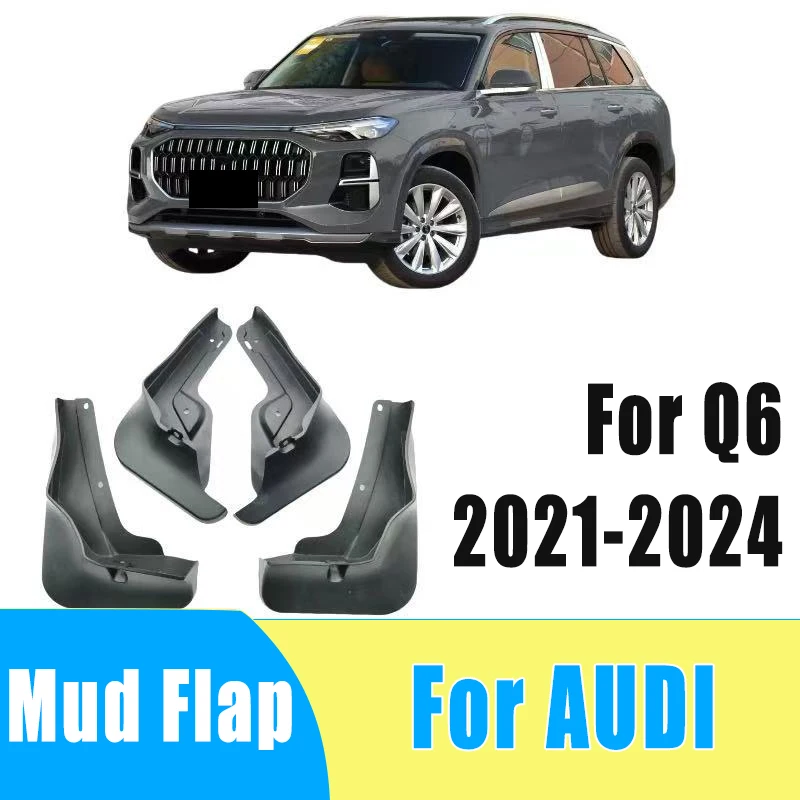 

4pcs Automotive Tire Mudguard Waterproof Prevent Mud Splashing Car Mud Flap Fender Trim Accessories For AUDI Q6 2021-2024 2023