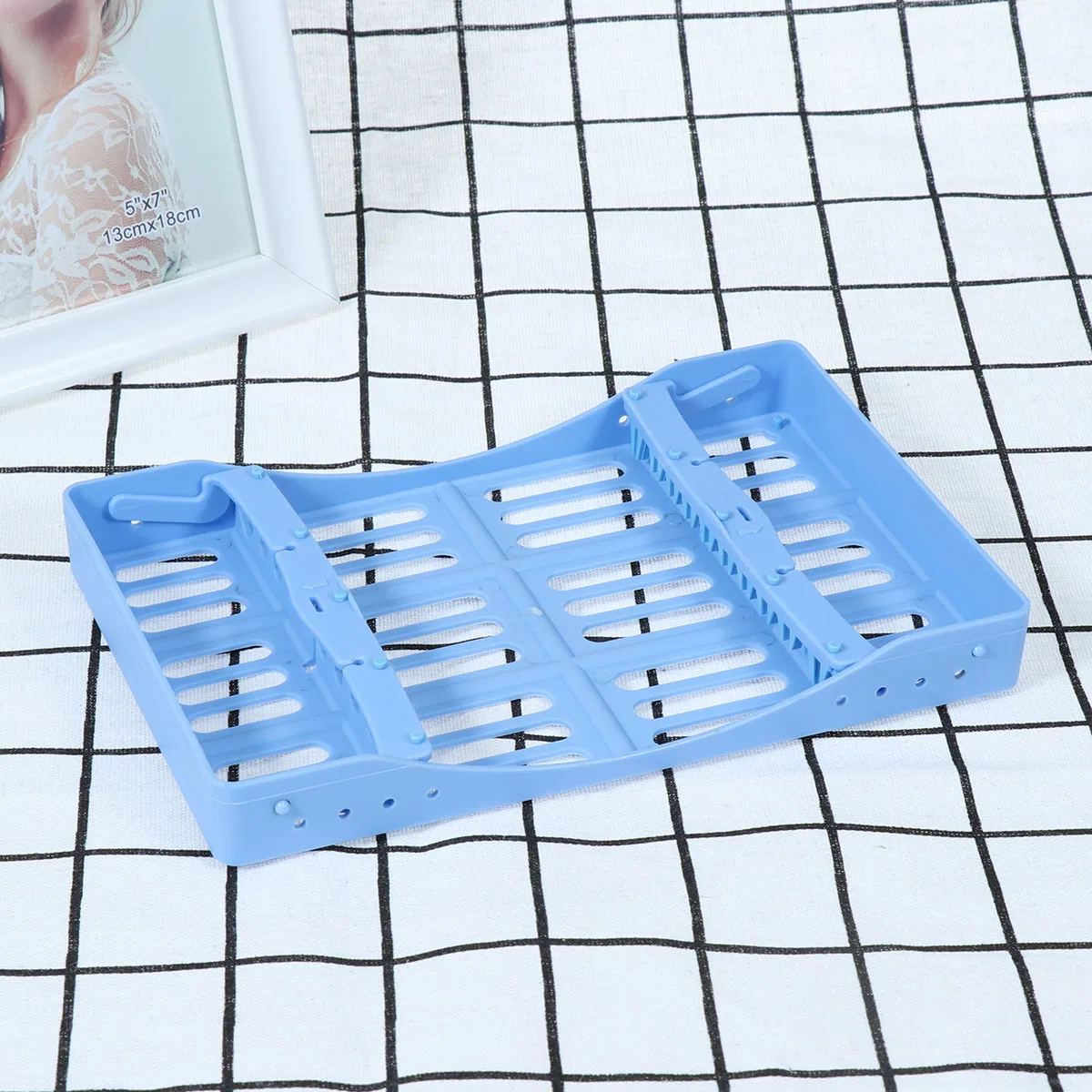 

1pc Sterilization For 10 Tools Abs Foldable Disinfection Storage Box Tray Sterilization Box Dental Tray