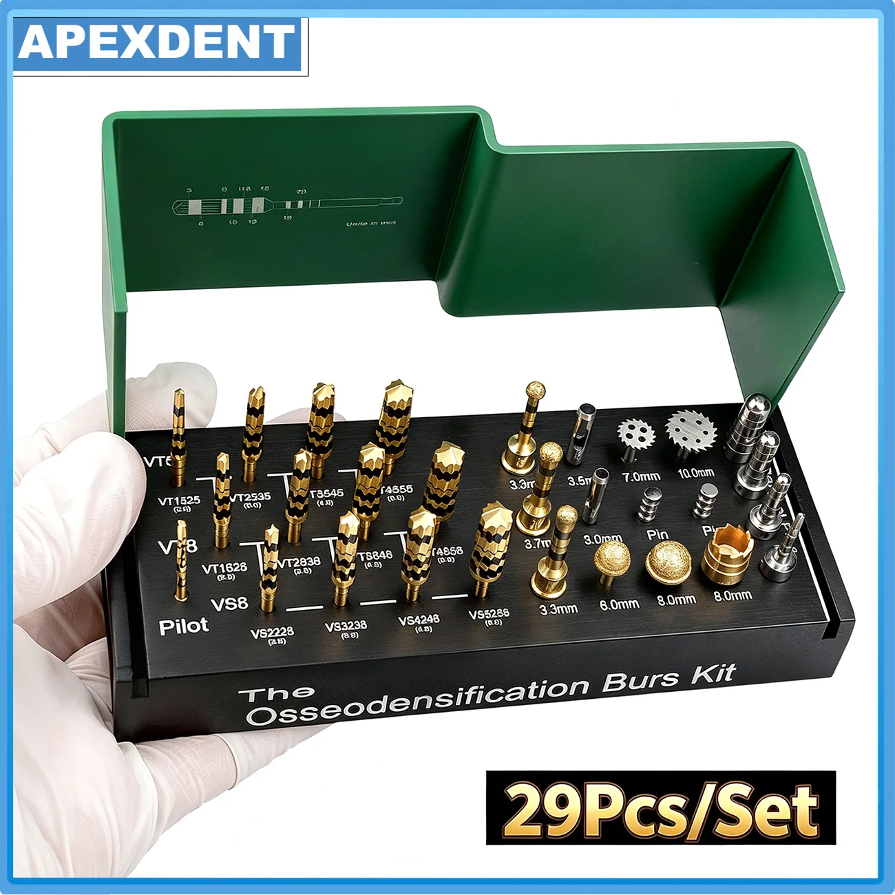 29Pcs/Set Dental Osseodensificacion Burs kit Maxillary Sinus Lift Implant Drivers Dentistry Professional Surgical Tools