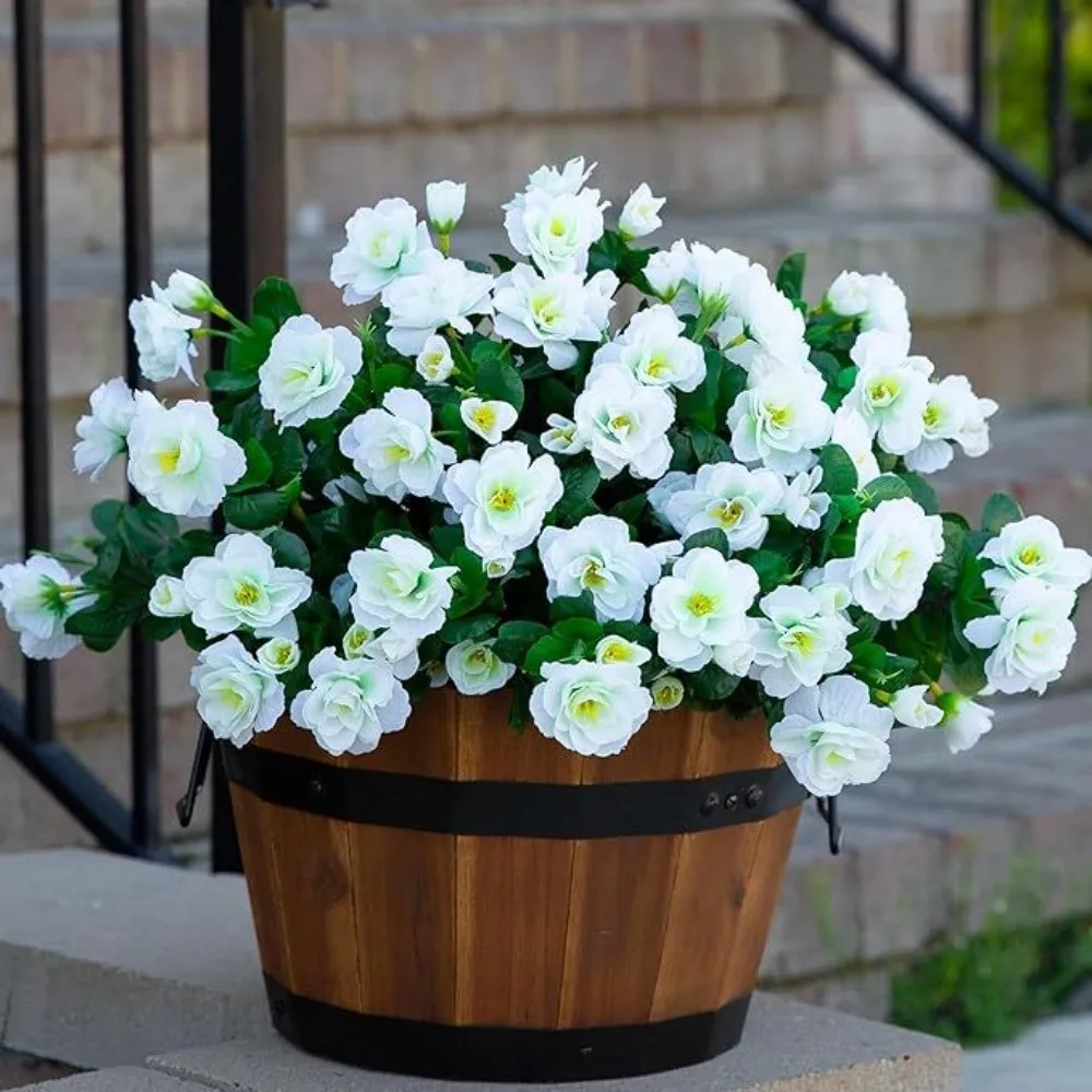 Fake Flowers Artificial Azalea Flowers Branches Simulation Plant Real Touch Simulation Azalea Floral Floral Craft Art Realistic