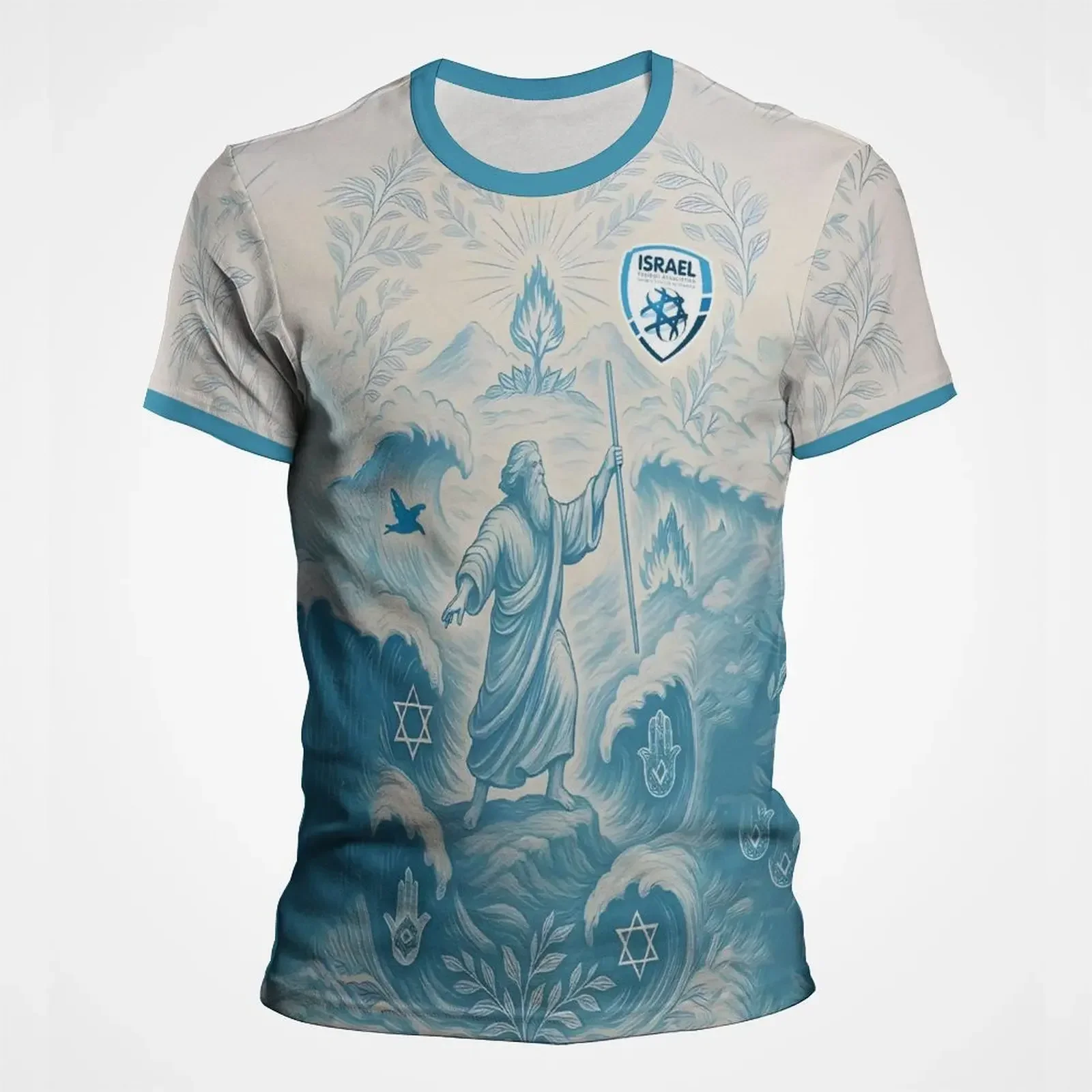 

Fashion Israel Flag Football Jersey For Men Summer Trend Short Sleeve 3D Printed T Shirt Cool Streetwear Sports Kids Tees Tops