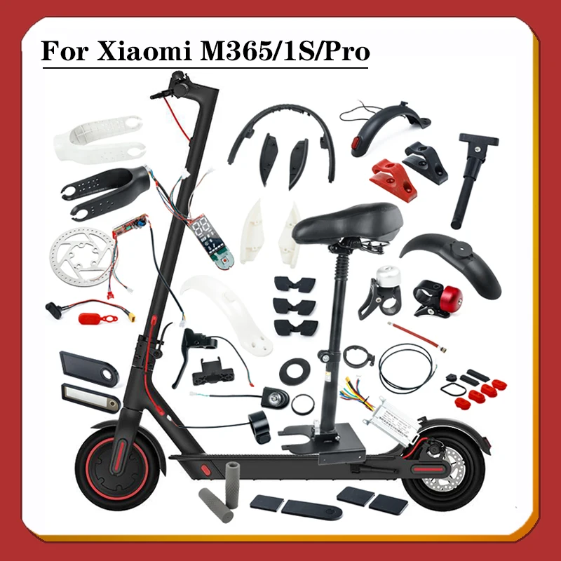 For Xiaomi M365 / Pro Electric Scooter Parts Fender Kickstand Light Dashboard Mainboard Disc Brakes Repair Part