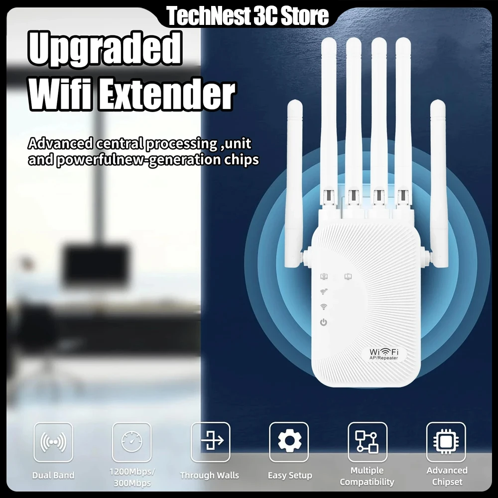 AC300 WiFi Range Extender Dual Band 2.4G Network Expander Range Wireless WiFi Signal Booster 300Mbps Repeater Amplifier Router