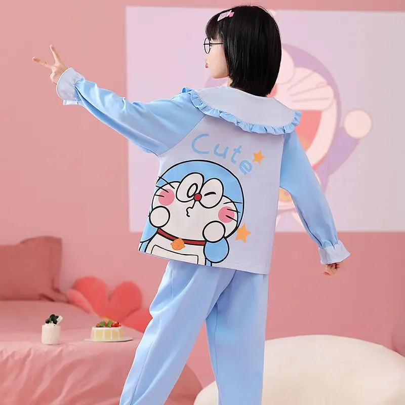 Pakaian tidur wanita Anime Sanri Cinnamoroll lucu pakaian tidur My Melody baju lengan panjang kaus celana mainan Piyama