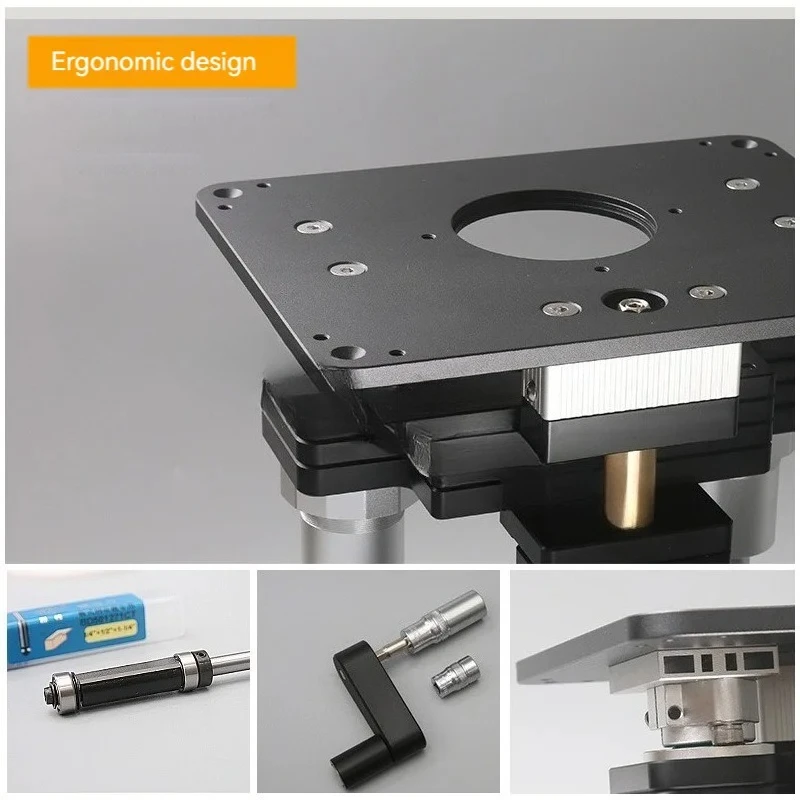 Woodworking Work Bench Aluminium Router Insert Plate Wood Router Machine for Tenoning, Grooving, Trimming