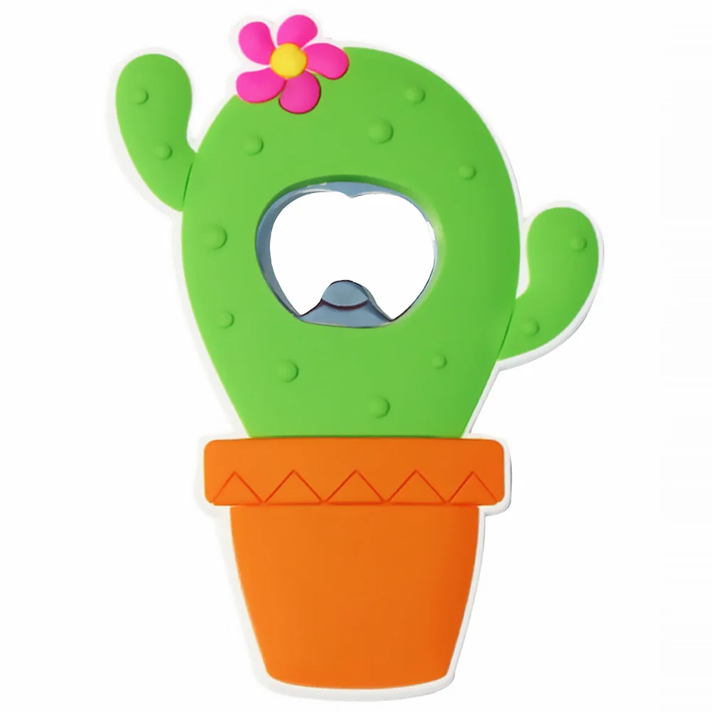 

Cactus Bottle Opener Fridge Magnets Cute Refrigerator Stickers Lid Remover Elderly