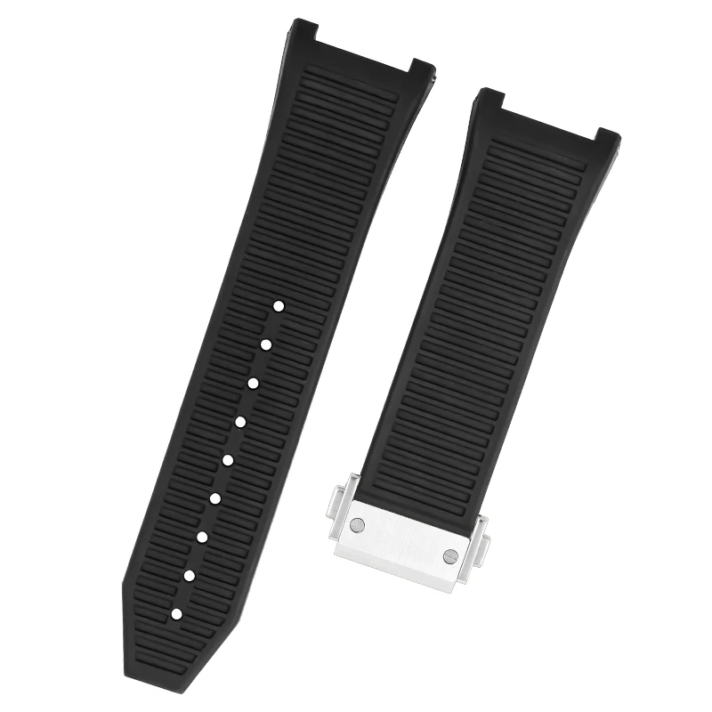 For Ferragamo watchband F-80 motion sports series F80 waterproof silicone strap steel watch chain 26mm Man\'s wristband bracelet