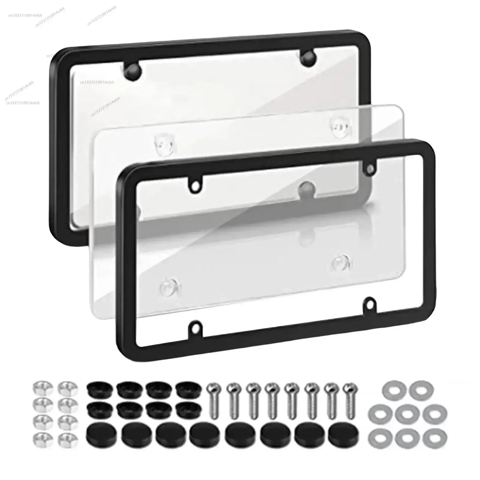 2pcs Car License Plate Frame Holder Clear Auto License Frame Holder Modified License Plate ProtectivesShell Car Accessories