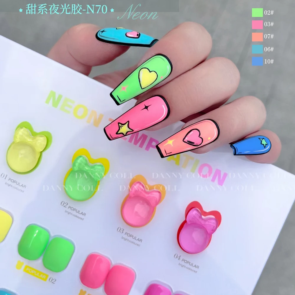 Summer Candy Color Gel Nails Polish Set Venalisa 12PCS Semi Permanent Varnish Gel UV LED Fluorescent Nail Art Salon Wholesale