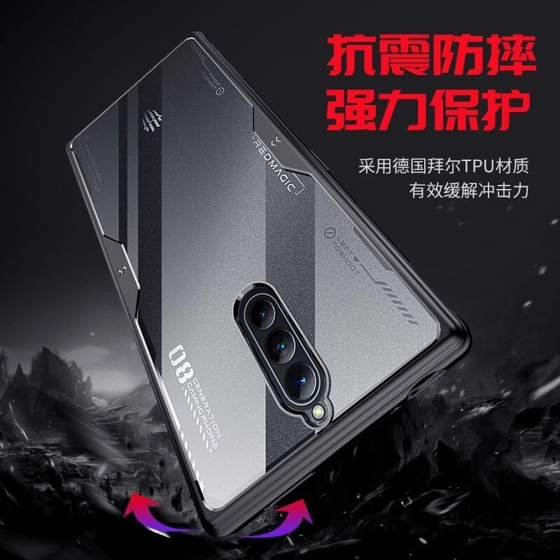 For Red Magic 8S Pro Case Transparent Cover For NUBIA Red Magic 8 8Pro+ Shockproof Clear Bumper Antiknock Crystal Capa Fundas